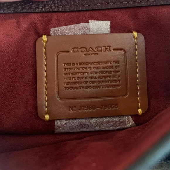 Coach Riley Convertible Bag Waist Belt Black Plum Pebbled Leather Bag - Picture 7 of 16